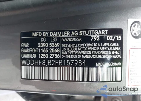 2015 Mercedes-Benz E 350 4Matic from USA, damaged, VIN WDDHF8JB2FB157984